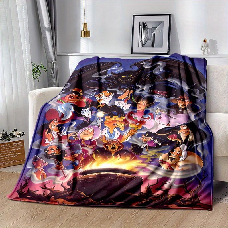 1pc. Disney Villains Blanket, Cartoon Characters Throw Blanket, Perfect Gift for Halloween Decorations, Home Decor, and Seasonal Festive Atm