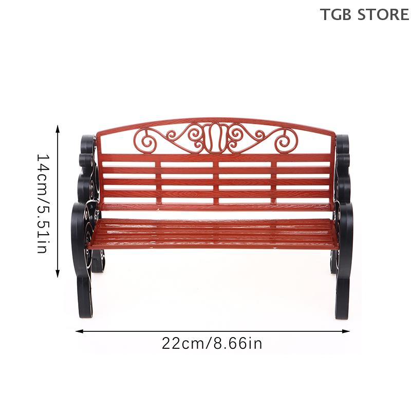 1:6 Мини Скамья-Реклайнер Кресло-Шезлонг Миниатюрная Парковая Двойная Скамья Модель Садовый Декор Игрушка Аксессуары для Кукольного Домика