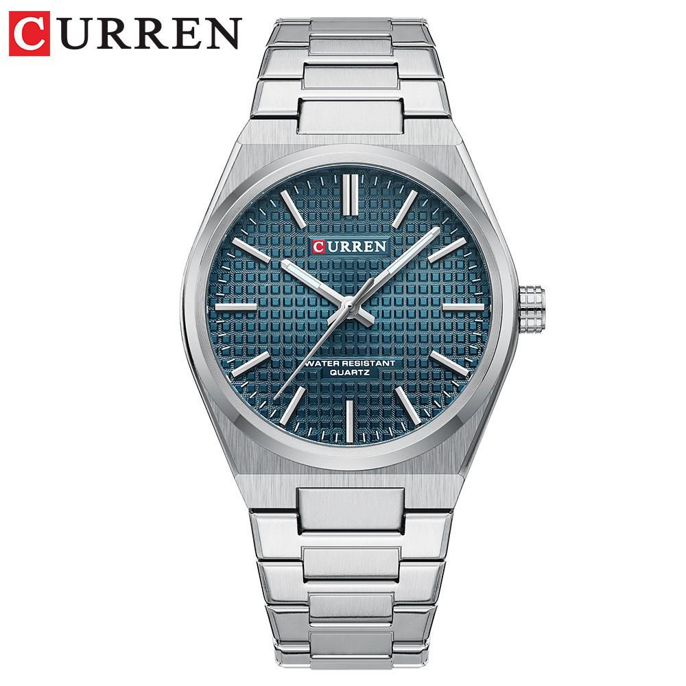 CURREN 8439 Мужские кварцевые часы на стальном ремешке Business Casual