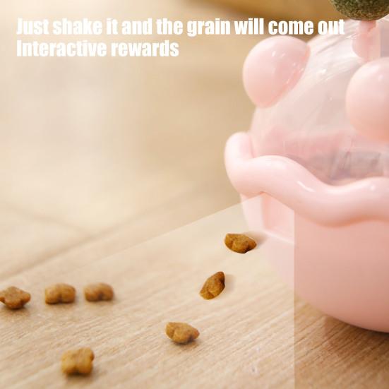 Interactive Cat Treat Dispenser Toy Puzzle Cat Tumble Spill Slow Feeder Kitten Teaser Wand Entertainment Toy for Indoor Cats