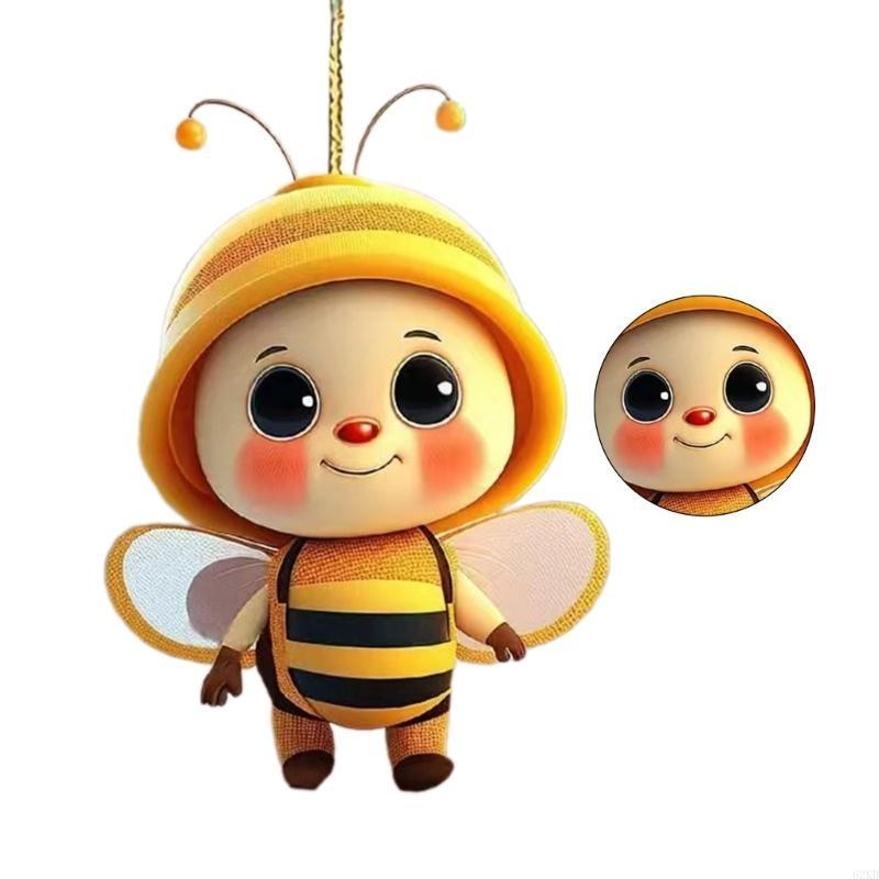 62KD Украшение Пчелы, Подвески для Зеркала Автомобиля, Акриловый Держатель для Зеркала Заднего Вида Автомобиля