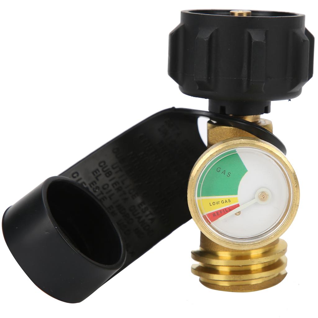 Type1 Brass Outdoor Propane Tank Adapter Gas Cylinder Pressure Gauge with