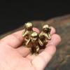 Винтажная однотонная медная бронзовая скульптура «Три обезьяны», чай, домашнее животное, аксессуары для домашнего декора, бронзовые фигурки обезьян, миниатюрные фигурки, декор для стола