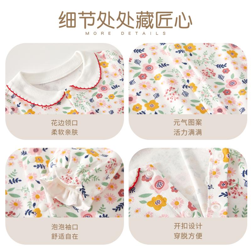 Newborn Long-Sleeved Thin Jumpsuit with Western Style