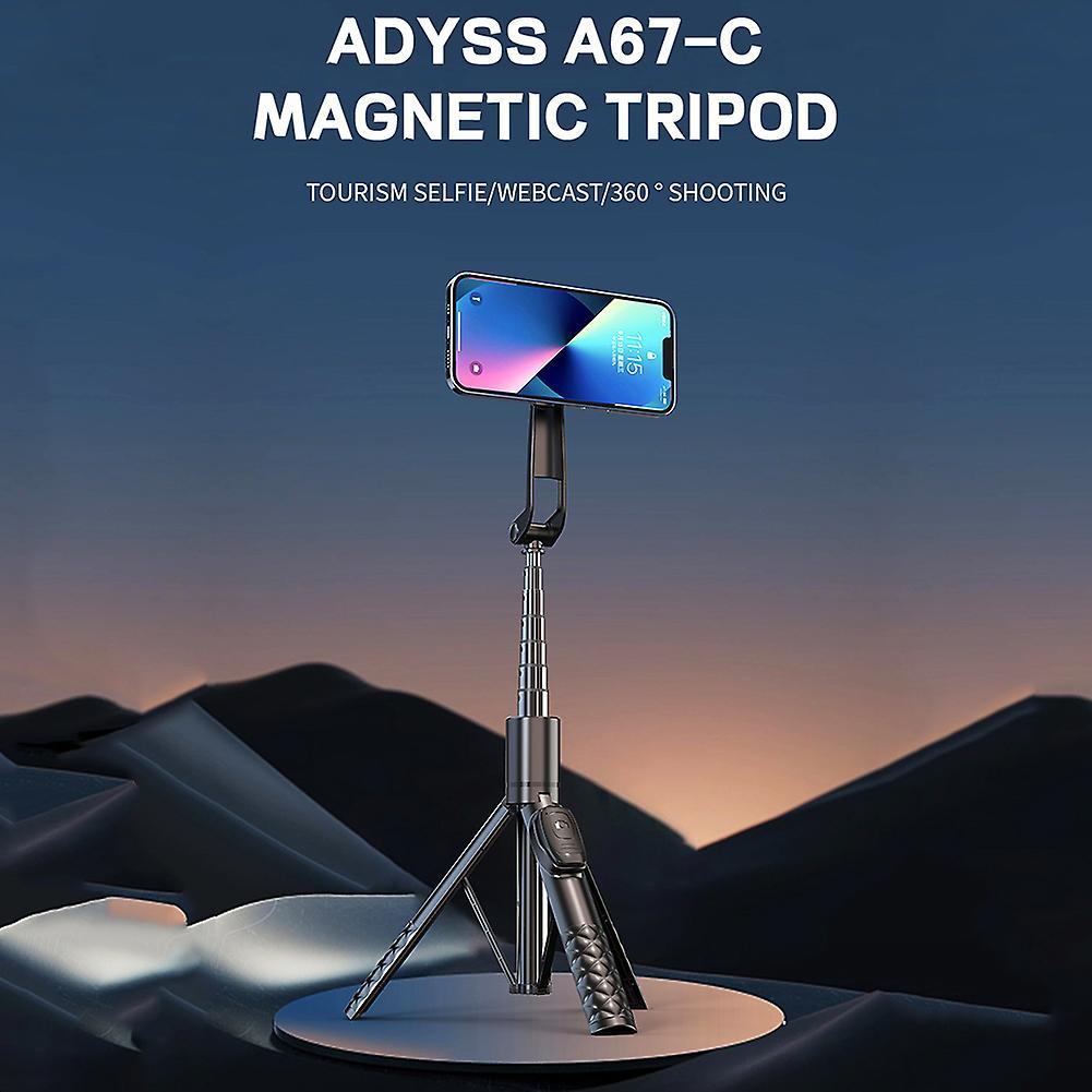 Telescopic Magnetic Selfie Stick Phone Holder Stable Portable Phone Tripod Stand for Photo Taking