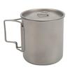 Camping Coffee Mug Foldable Handle Portable Humanized Design Aluminum Alloy Large Capacity Outdoor Cooking Mug