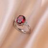 Fan retro palace style skirt red diamond earrings color treasure set