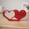 Art Craft Valentine Day Decorations Heart to Heart LOVE Ornaments Red Love Knot Ornament  Table