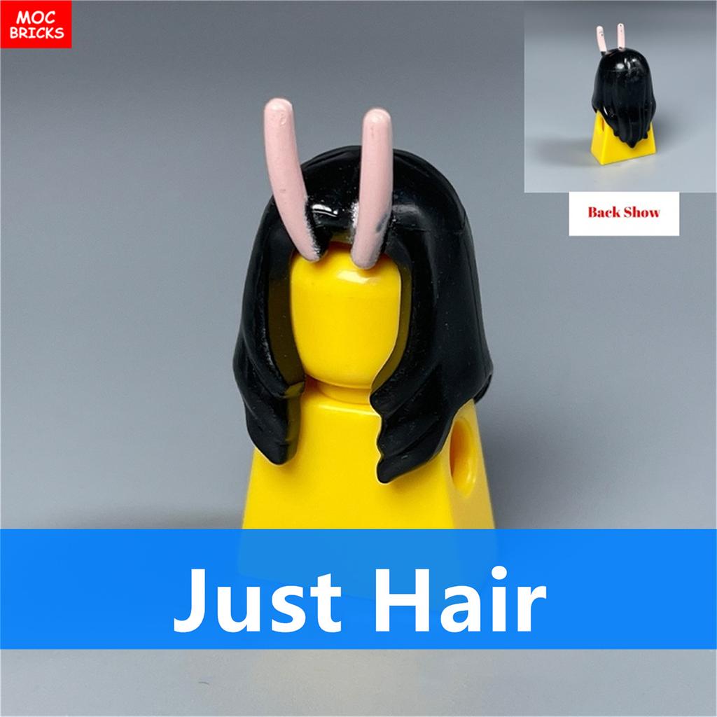 Кирпичики MOC Женские прически Mori Girls Женская модель Прямые волосы 4 см Фигурка Одежда Сборные развивающие конструкторы Игрушки