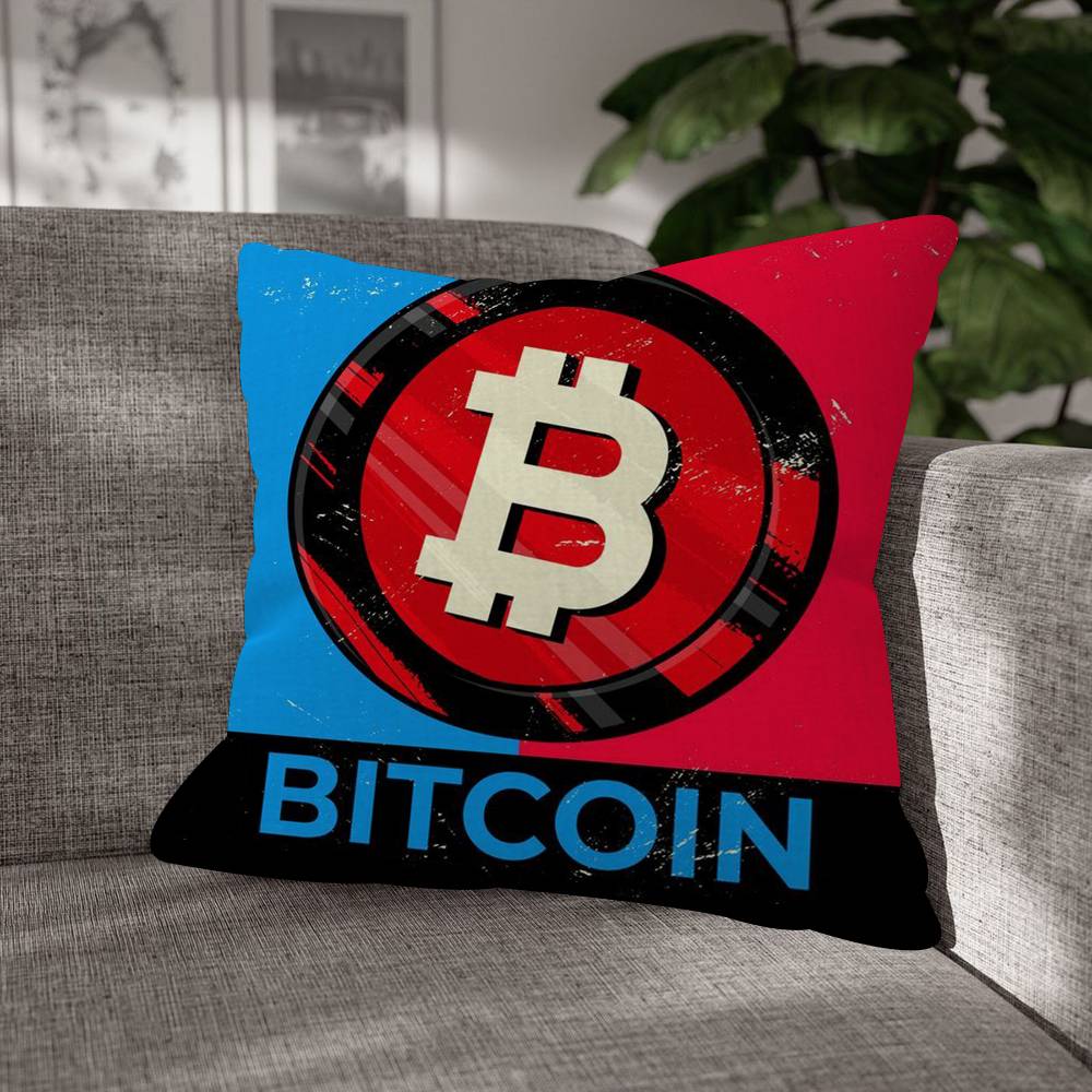 Биткоин Криптовалюта Btc Модная Декоративная Наволочка Покрывало Наволочка Подушка Для Гостиной Квадратный Домашний Декор