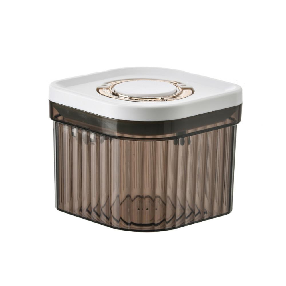 Portable Stripe Pattern Milk Powder Storage Box with Spoon Plastic Milk Powder Can Leakproof Sealed Grains Storage Jar Travel