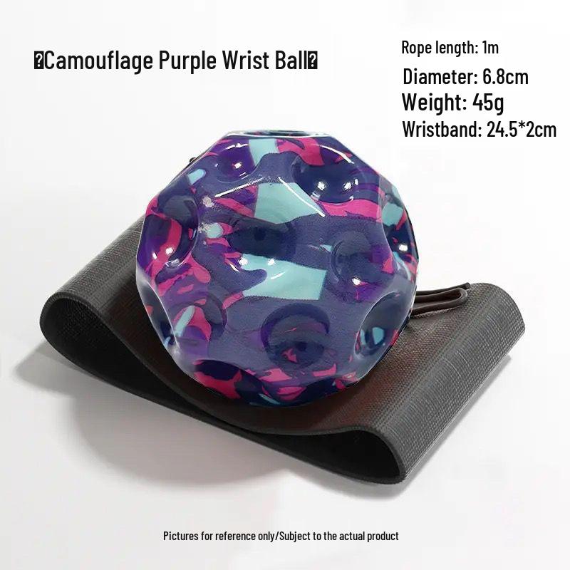 Luminous Rubber Wrist Ball with Elastic Rope - Kids' Rebound Toy for Boys' Boredom Relief