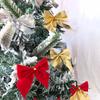 12 шт. Рождественские украшения Флокированный бант Украшения для рождественской елки 5,5 см Бант Рождественские принадлежности