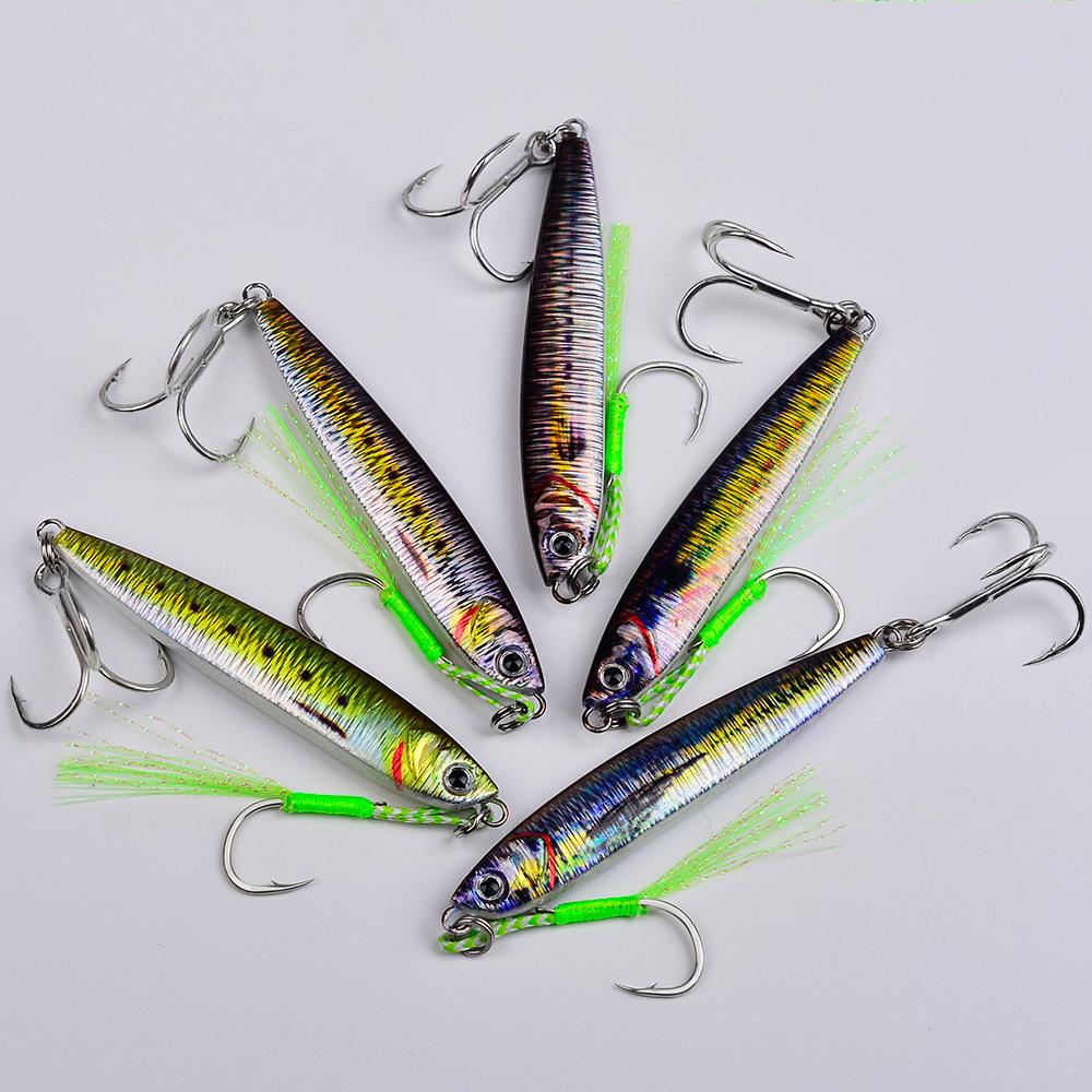 3D Printing Lure Iron Plate Simulation Lure Bait Long Throw Submerged Metal Bait 10g-40g Quick Draw Iron Plate