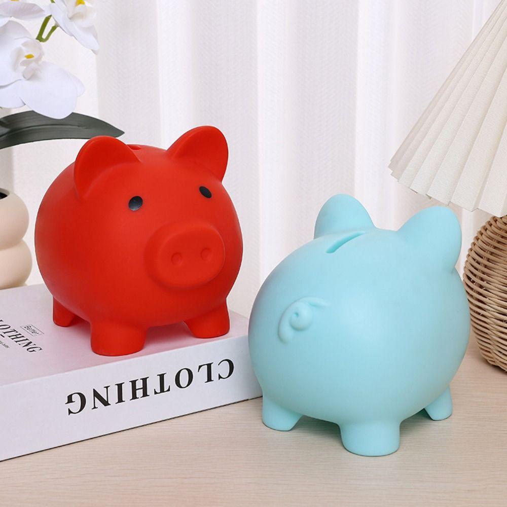 Cartoon Pig Piggy Money Saving Box Enough-capacity Piggy Desktop Ornaments  Home Decor