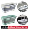 Eco-Friendly Plastic Car Wash Bucket Folding Bucket for Fishing Promotion Outdoor Fishing Supplies Rectangular Laundry Basket