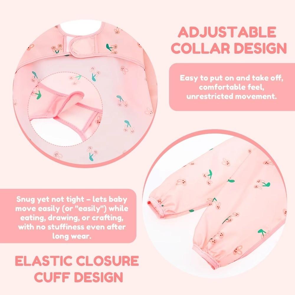 Adjustable Neckline Baby Bibs Waterproof Kids Art Smock New Toddler Painting Apron Baby Feeding
