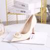 Женские туфли на высоком каблуке 2025 весна и лето новая модель с острым носком тонкий каблук легкий вырез маленький аромат французская муза фанат темперамент универсальные одинарные туфли