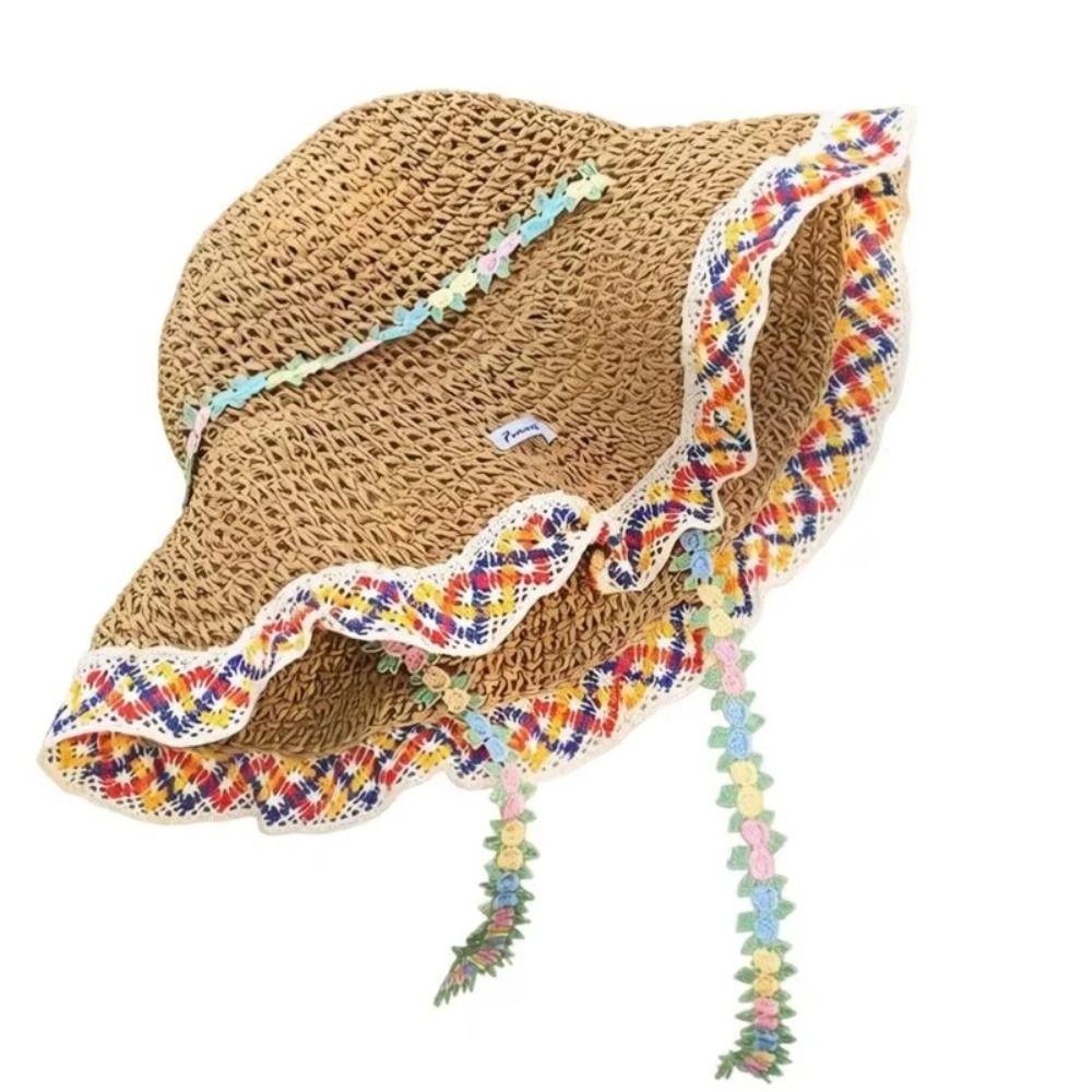 INS Woman's Straw Hat Breathable Sun Protection Cap Fashion Women's Sun Visor Hats Summer Season