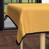 Rectangular Stain-resistant Tablecloth In Washed Microfibre 140x300 Cm BOHEME Mustard, by Soleil d'Ocre