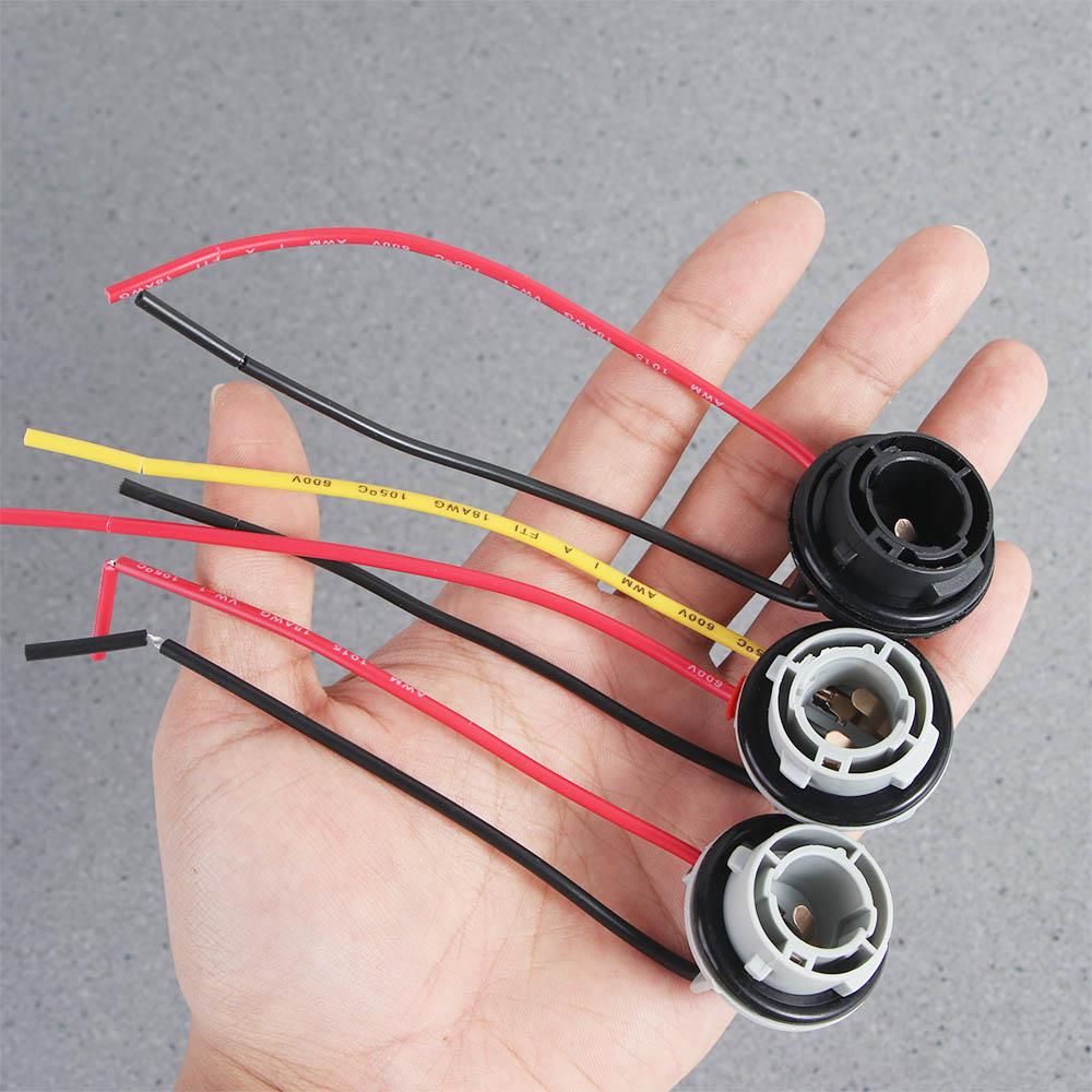 Round Socket Turn Signal Light Headlight Lamp Holder Light Base Light Bulb Holder Light Bulb Socket