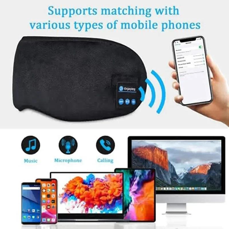Маска для глаз Наушники для сна Bluetooth Наушники для сна Bluetooth Повязка на голову Мягкая Эластичная Удобная Беспроводные Музыкальные Наушники