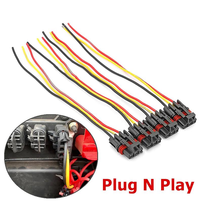 4Pcs/Set Pulse Power Bus Bar Plug Pigtail Wire Plug Connector Replacement For Polaris RZR PRO XP/XP 4 UTV Car Auto Accessories