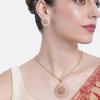 Designer Necklace Set with Gold Plated CZ Sunshine for Women