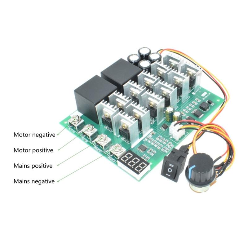 Portable Motor Control Double Direction Reversing Motor Switches Speed Controller 10-55V Achieve Accuracy & Efficiency