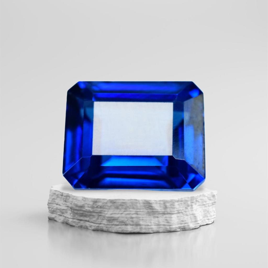 10.00 Ct Natural Tanzanite Faceted A+ Violet Blue Emerald Shape make jewelry Gem