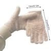 Women Fashion Winter Outdoors Cycling Faux Rabbit Fur Gloves Velvet Five Finger Gloves