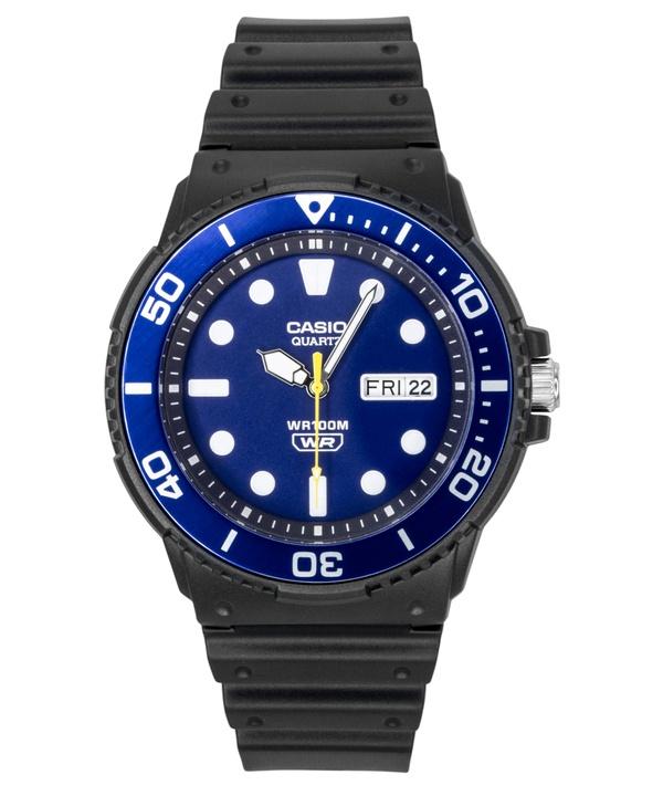 Casio Аналоговые часы для мужчин MRW-230H-2EV, кварцевые, с синим циферблатом, на полимерном ремешке, водонепроницаемость 100 м