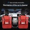 PU Leather Car Seat Back Organizer Universal Backseat Hanging Storage Bag Protector Auto Cup Mobile Phone Tissue Pockets Holder