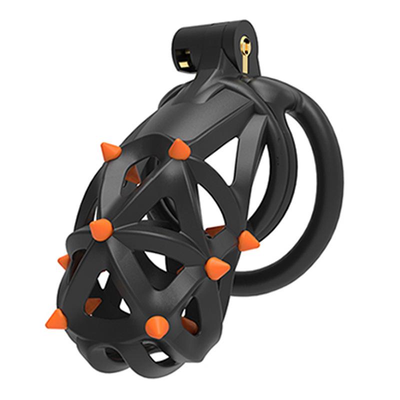 Removable Soft Spike Chastity Cage with 4 Size Rings Breathable Penis CB Lock Sissy Restraint Device Adults Sex Toys Cock Cage