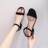 Summer Women's Sandals 2025 New Fashion Open Toed Shoes Black Sexy Roman Ladies Shoes Casual Hollow Toe Sandals Zapatos Mujer