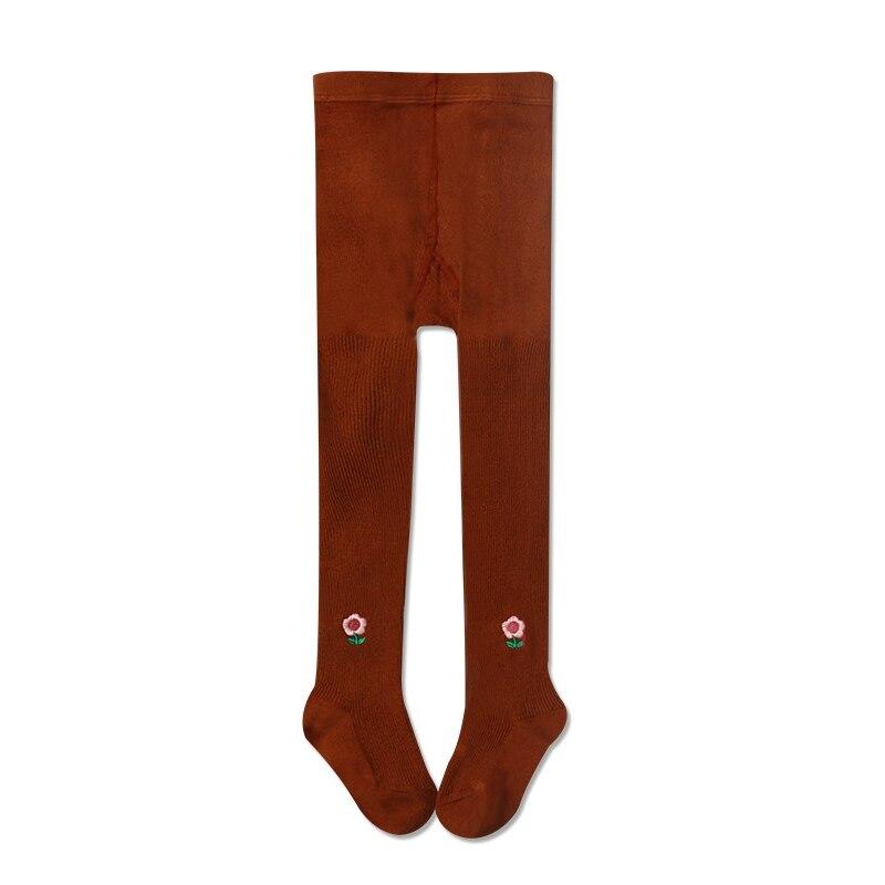 Детские леггинсы с двойной иглой и нулевой нитью ярких цветов и цветочной вышивкой