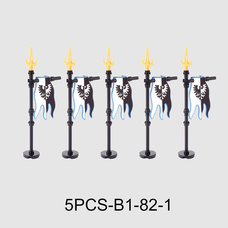 Средневековые военные флаги, серия «Военный замок», рыцарь, солдат, воин, аксессуары, строительные блоки, Древний Священный Рим, кирпичики, игрушки, подарки.