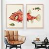 Vintage Fish Print Nature History Posters Canvas Paintings Retro Wall Art HD Picture For Living Room Home Office Decor Frameless