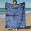 1pc Tree Branches Night - Throw Blanket, Soft, Flannel Blankets, Living Room, All Seasons Use-1021096
