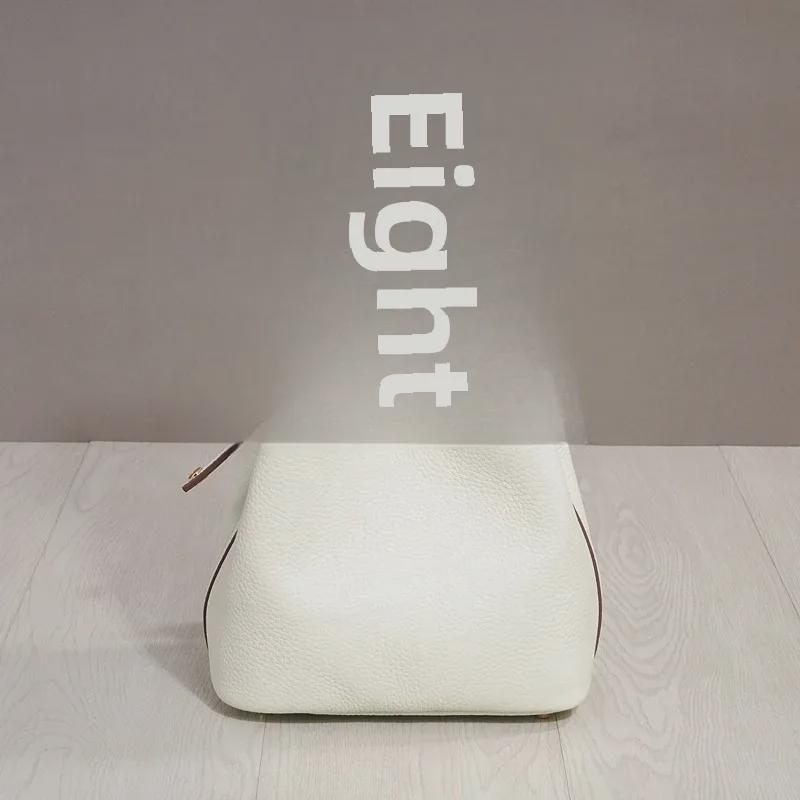 2025 Модная сумка-ведро из коровьей кожи для ланча и пикника