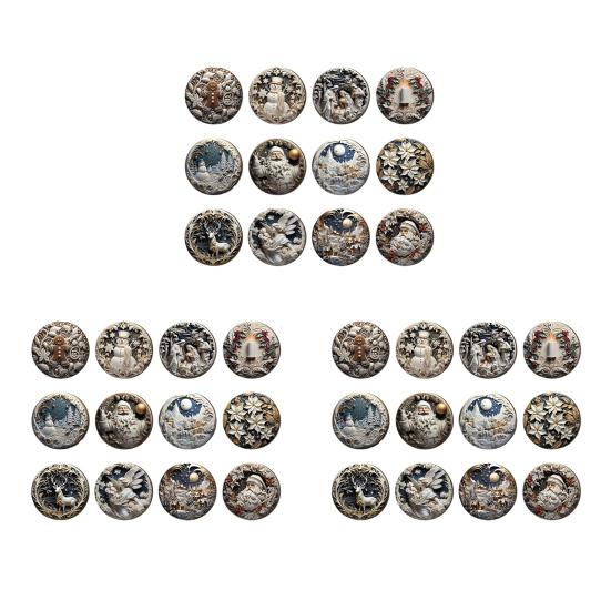 Рождественские деревянные украшения круглые винтажные сцена Рождества Санта снеговик подвесные