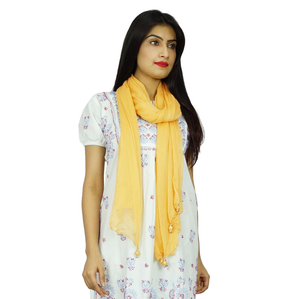 Индийские шарфы из шифона, накидка на шею, женская одежда, палантин Chunni Long Dupatta, подарок для