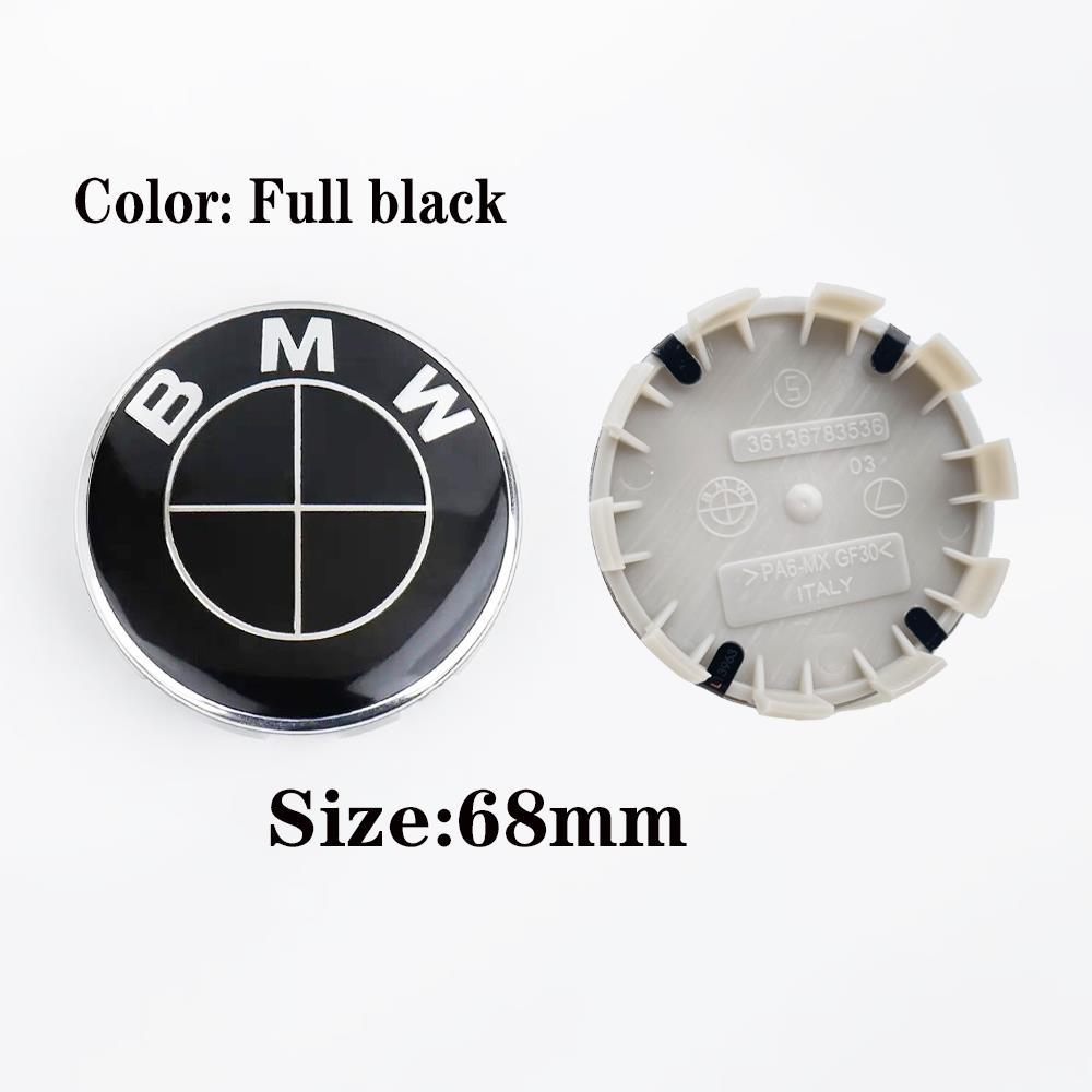 For BMW M E46 E90 E60 Car Sticker 4Pcs 56mm 68mm Car Wheel Hub Center Caps Corrosion Resistant Rim Hub Cover Emblems Auto Exterior Parts For BMW new