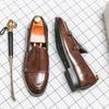 2025 Весна Новые Удобные Туфли Монки Мужские Деловые Дышащие Повседневные Кожаные Туфли Двойная Пряжка Туфли Жениха Свадебные