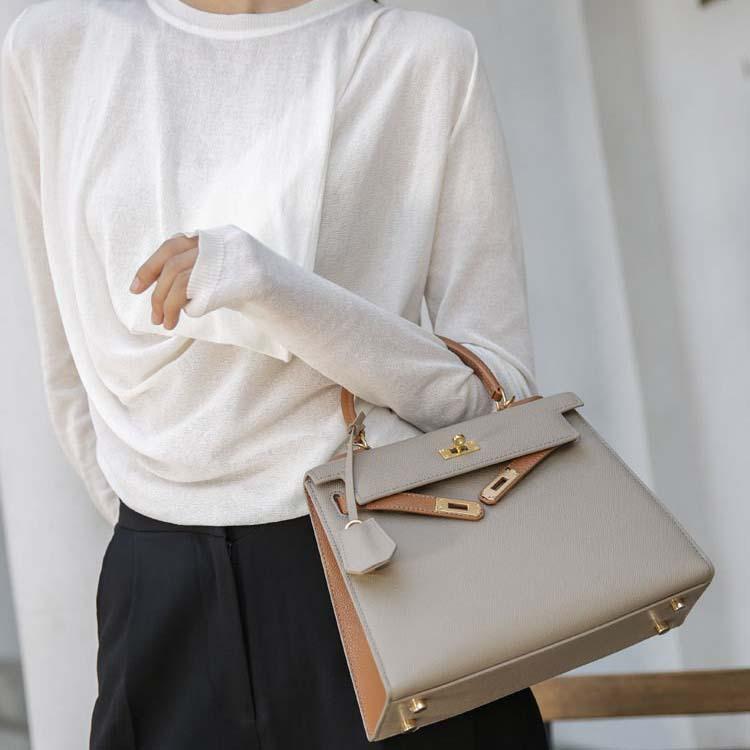 Классическая и атмосферная сумка / Новый стиль, модная и универсальная сумка через плечо на одно плечо, высококачественная ручная кожаная женская сумка