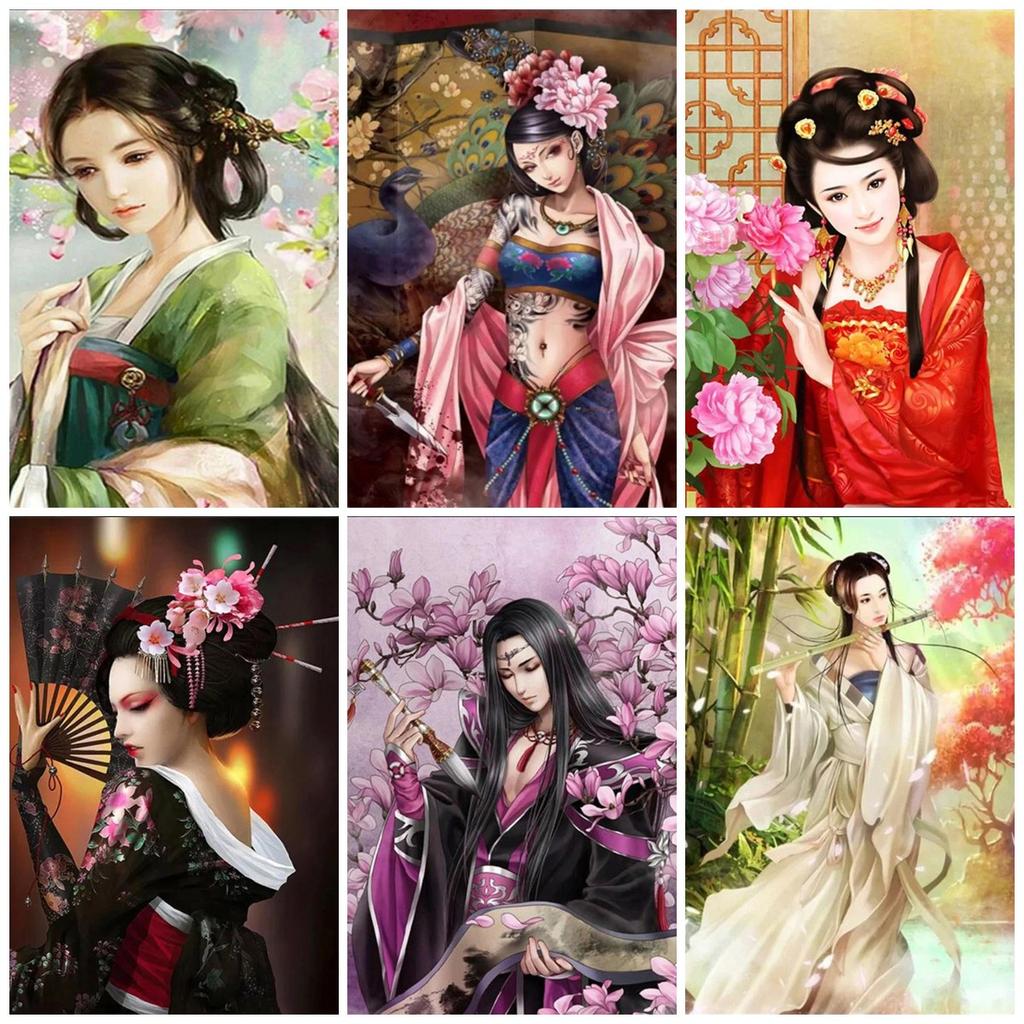 5D DIY Diamond Painting Kit Ancient Beauty Diamond Embroidery Rhinestones Decorations for Home