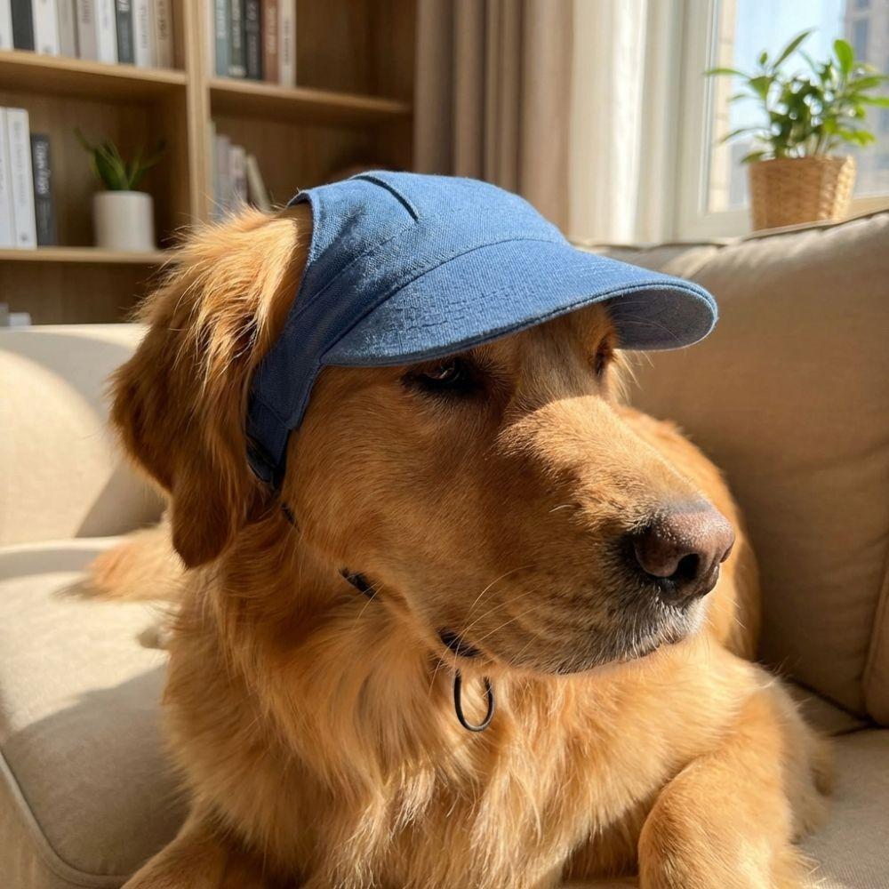 with Ear Holes Dog Baseball Cap Sun Protection Dog Sunscreen Hat Dog Sun Hat Outdoor Sports