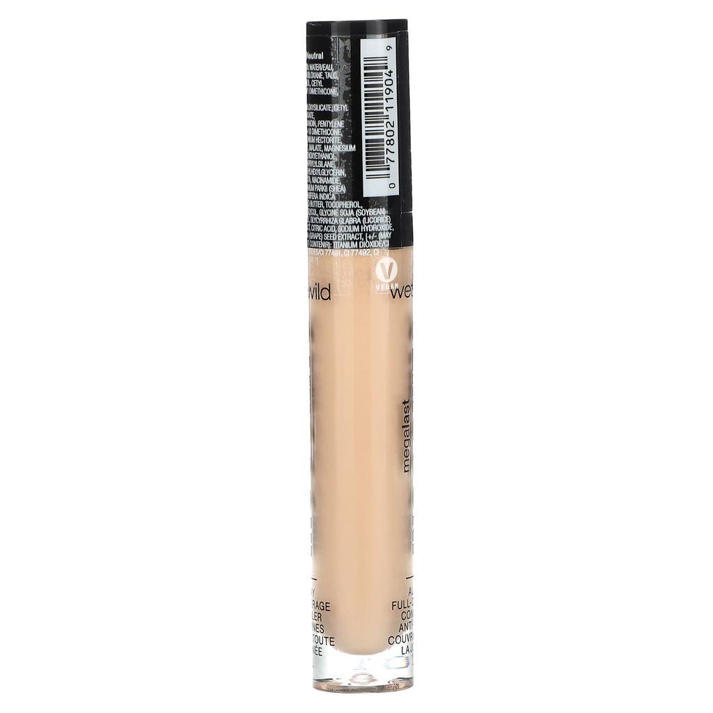 Wet n wild, Megalast Incognito, корректор для полного покрытия на весь день, средний нейтральный, 5,5 мл (0,18 жидких унций)
