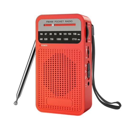 Портативное AM/FM-радио с динамиком, чистым стереозвуком, портативное радио на батарейках с разъемом для наушников 3,5 мм