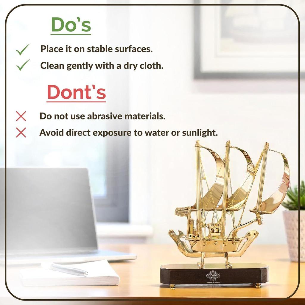 Латунный корабль с деревянным основанием, экспонат, идеально подходит для украшения дома и подарков, 12 дюймов